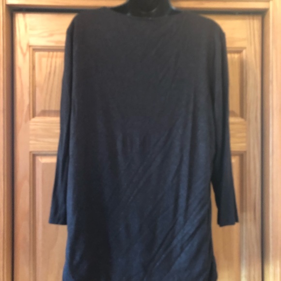 Maurices Metallic and drape neck blouse xxl - Picture 3 of 4